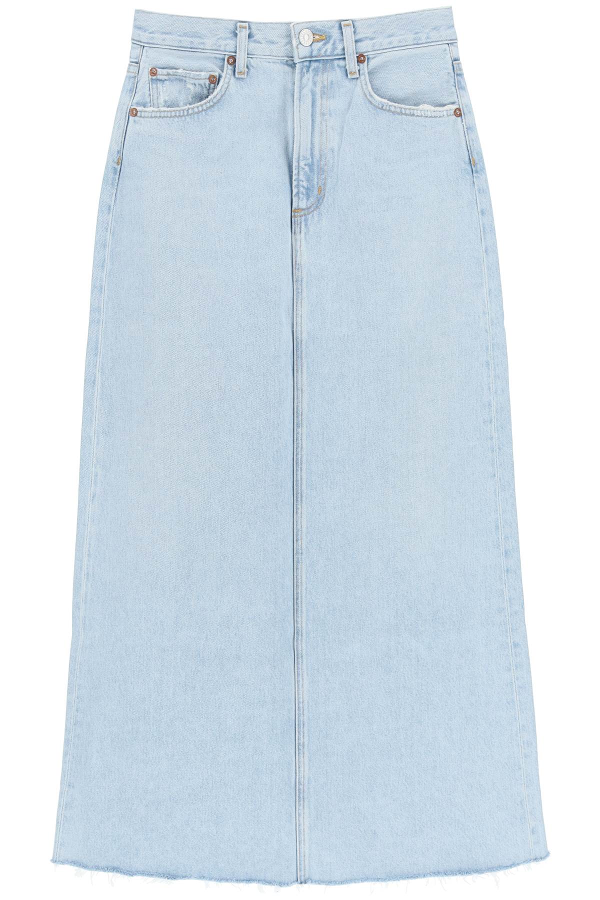 AGOLDE Hilla Long Denim Skirt