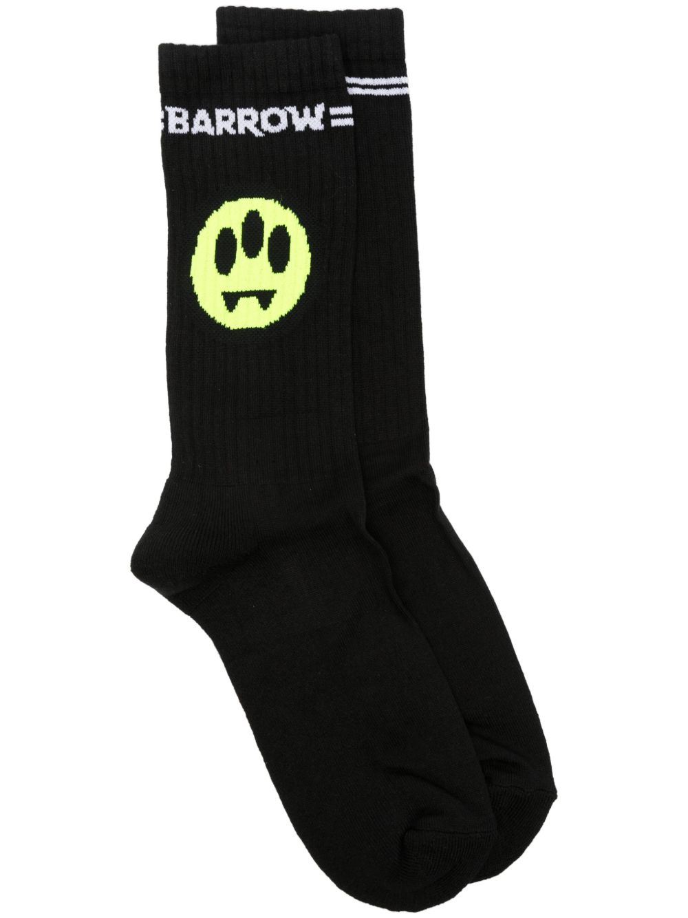 BARROW logo提花针织袜 - 黑色