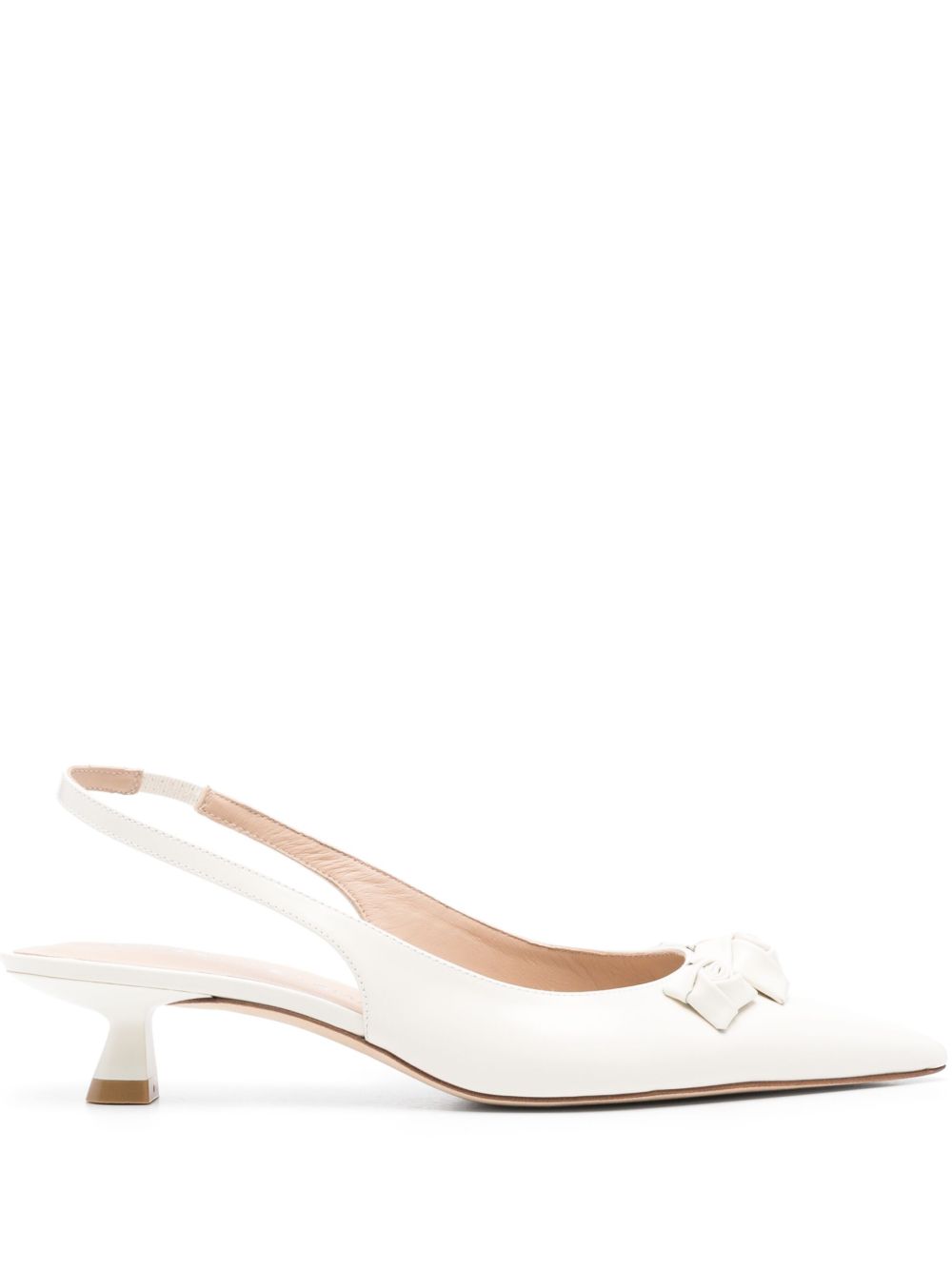 Stuart Weitzman Stuart 裹踝低跟鞋（5厘米） - 中性色