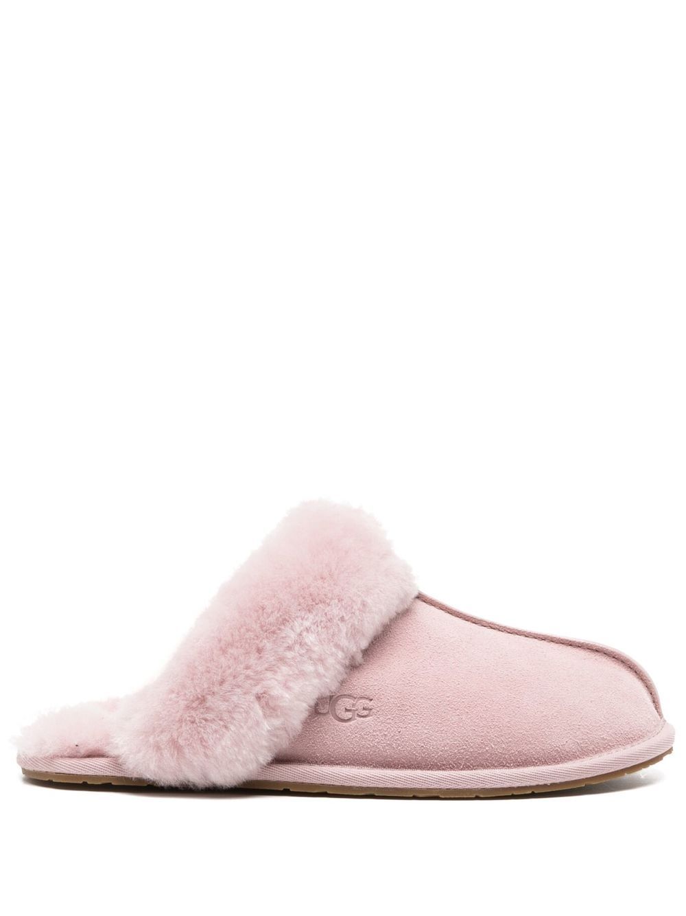 UGG Scuffette II 皮草边饰拖鞋 - 粉色