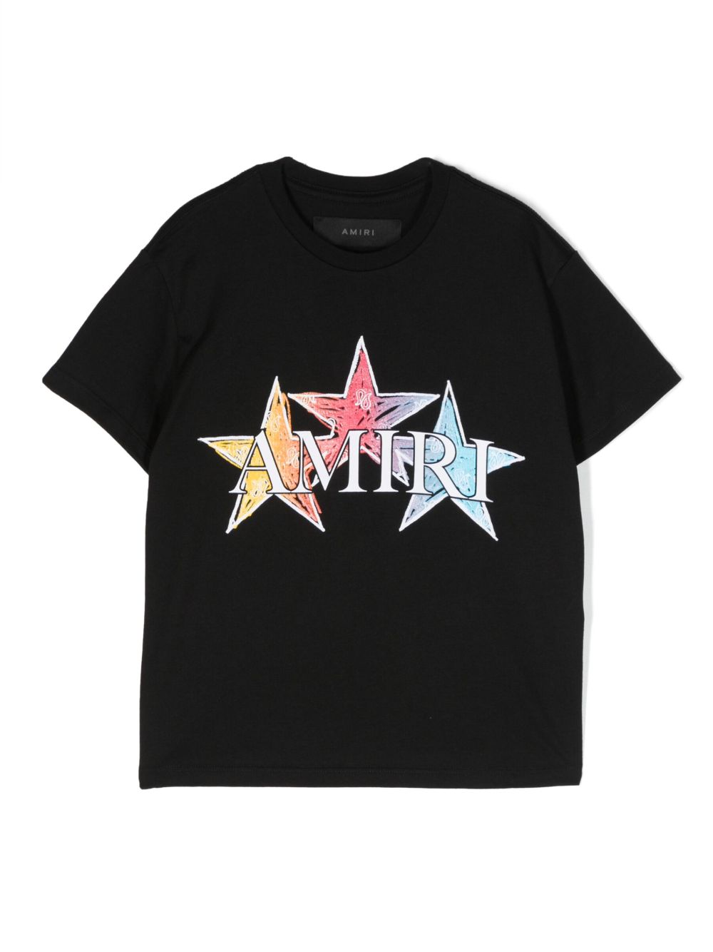 AMIRI KIDS Stars logo印花棉T恤 - 黑色