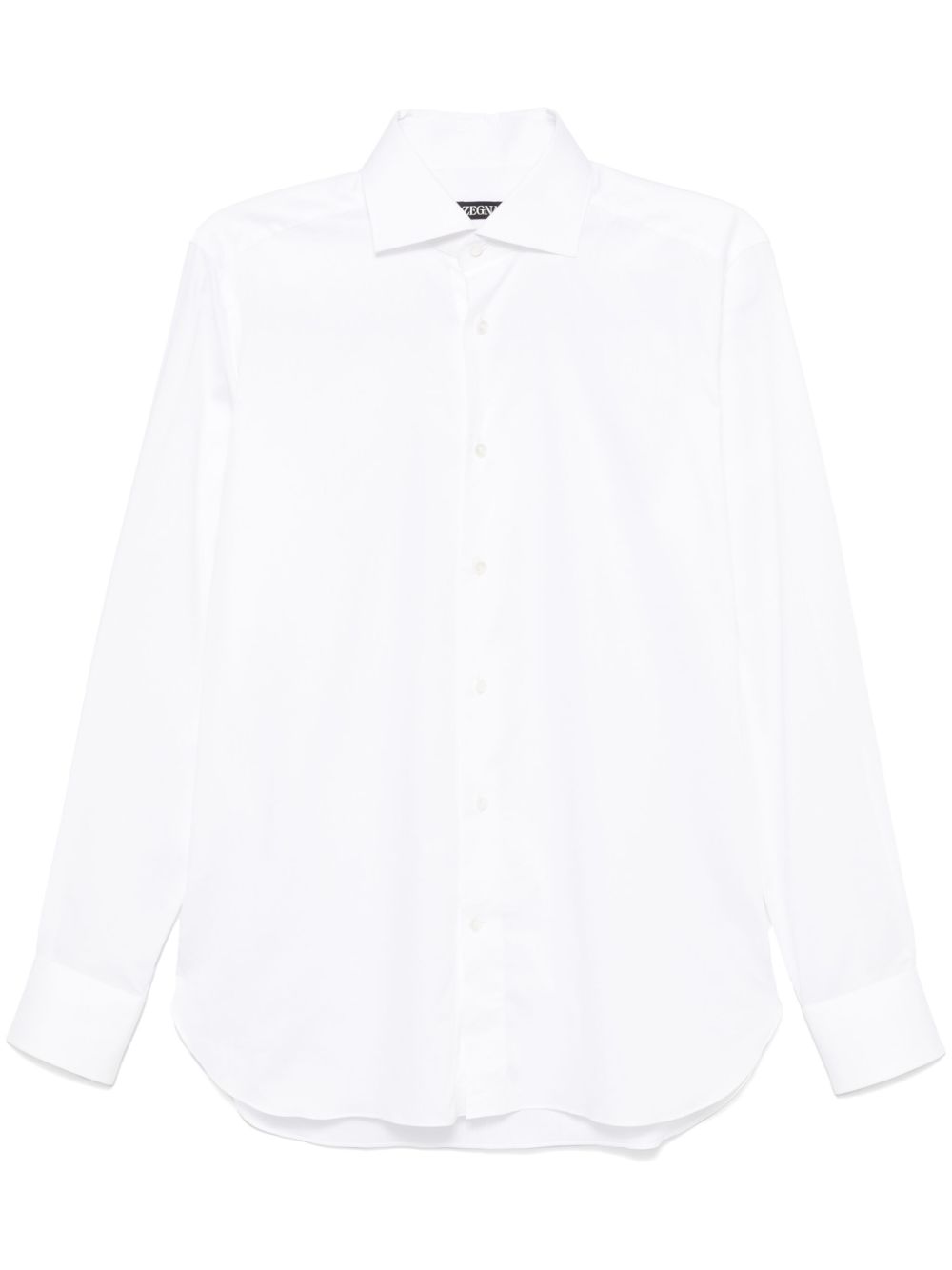 Zegna 宽领衬衫 - 白色