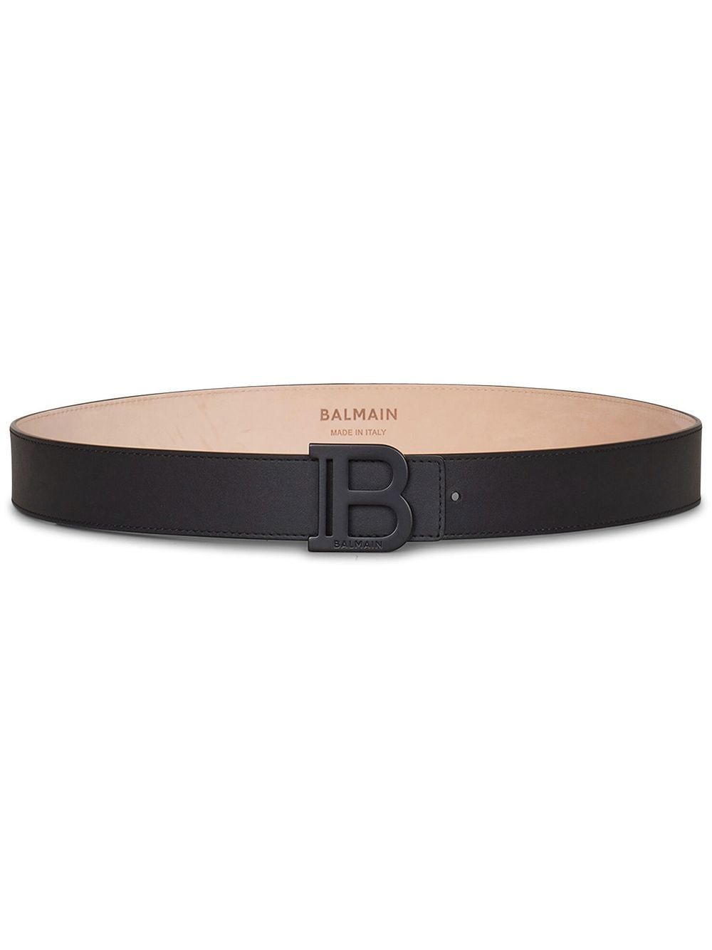 Balmain logo标牌扣环腰带 - 黑色