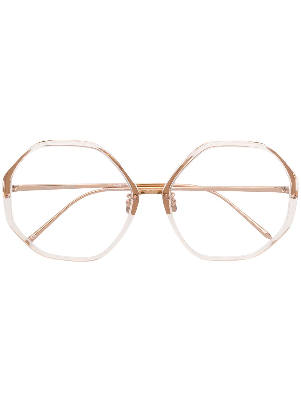 Linda Farrow LFL901六角框眼镜 - 金色