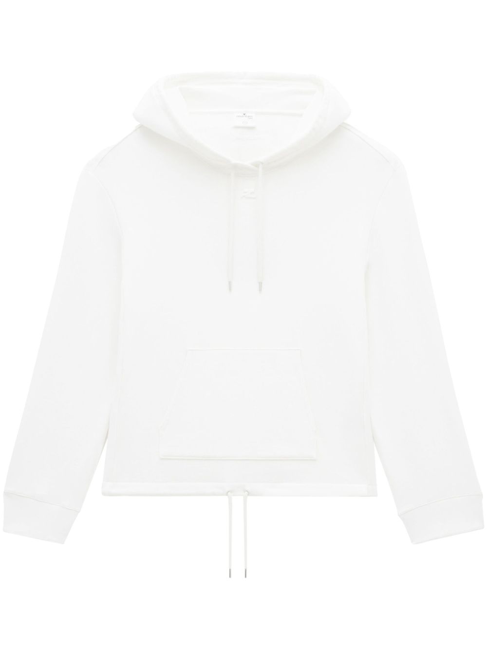 Courrèges 标贴棉连帽衫 - 白色