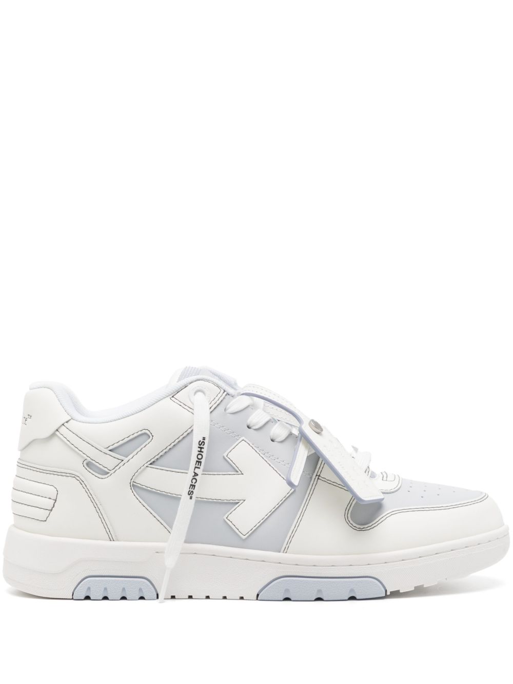 Off-White Out Of Office 皮质运动鞋 - 白色