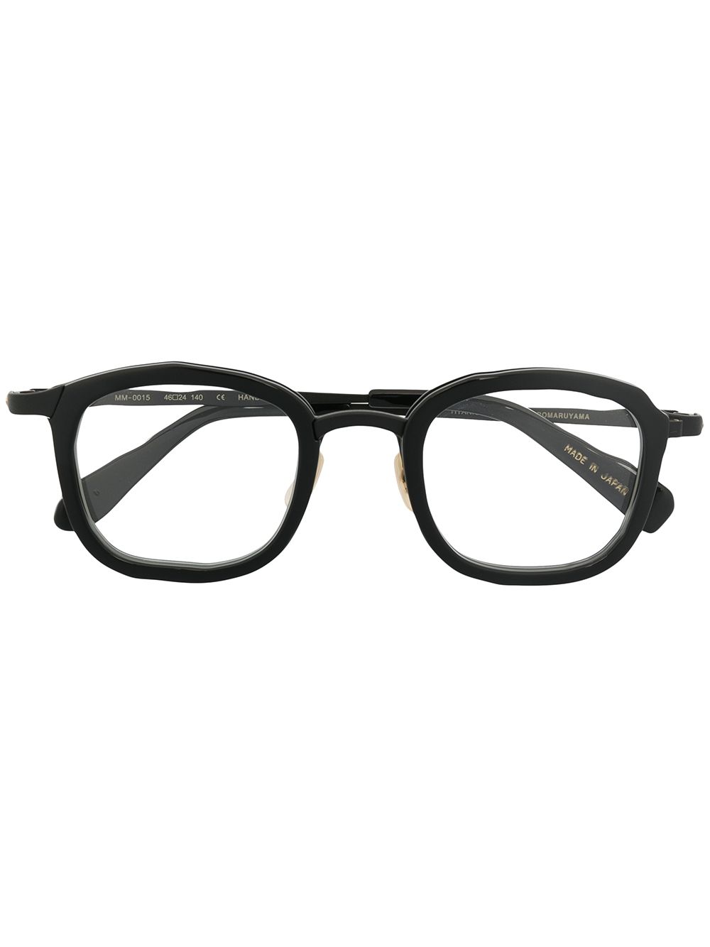 MASAHIROMARUYAMA MM-0015 粗框眼镜 - 黑色