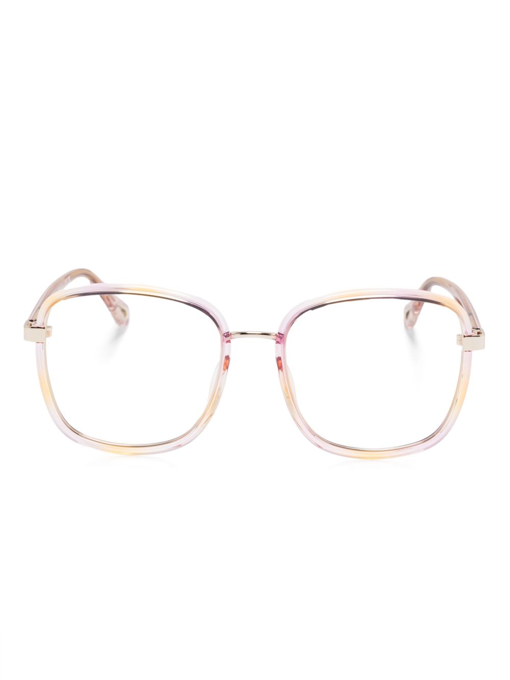 Chloé Eyewear 方框眼镜 - 金色