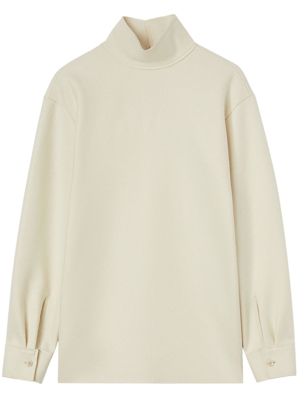 Jil Sander 高领羊毛上衣 - 白色