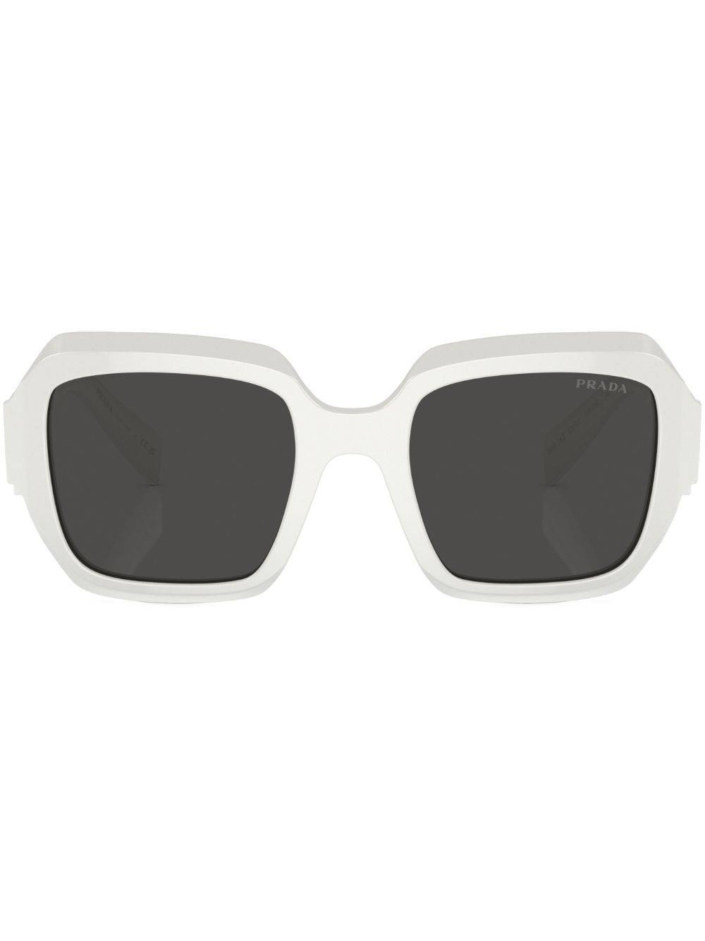 Prada Eyewear 超大框太阳眼镜 - 白色