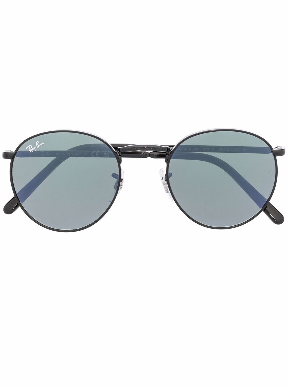 Ray-Ban 圆框太阳眼镜 - 黑色