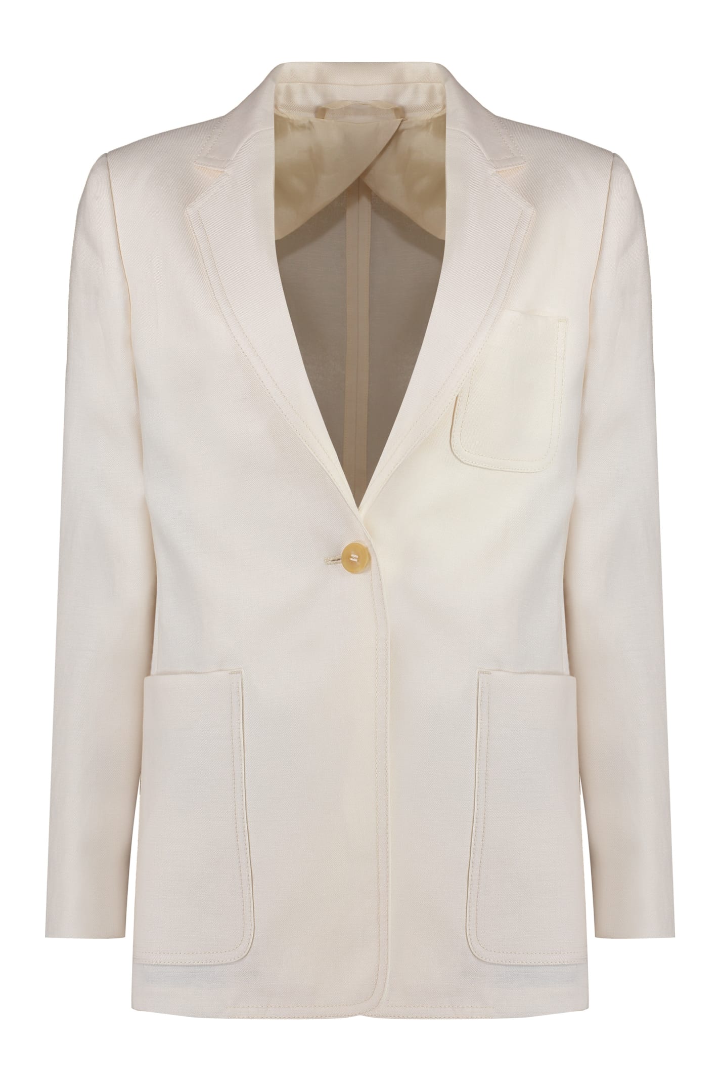 Max Mara 波西米亚亚麻西装外套