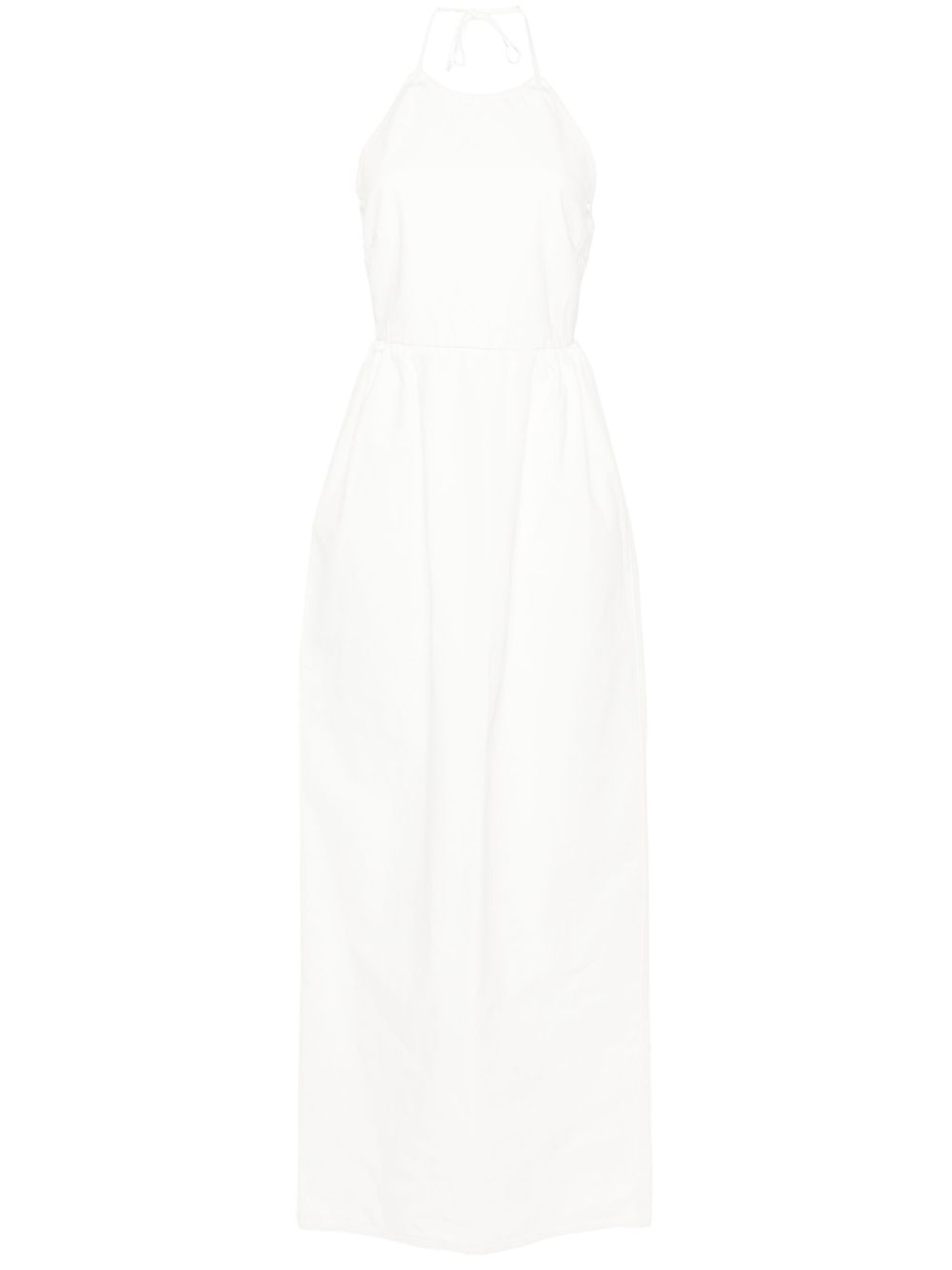 Max Mara Europa 帆布超长连衣裙 - 白色