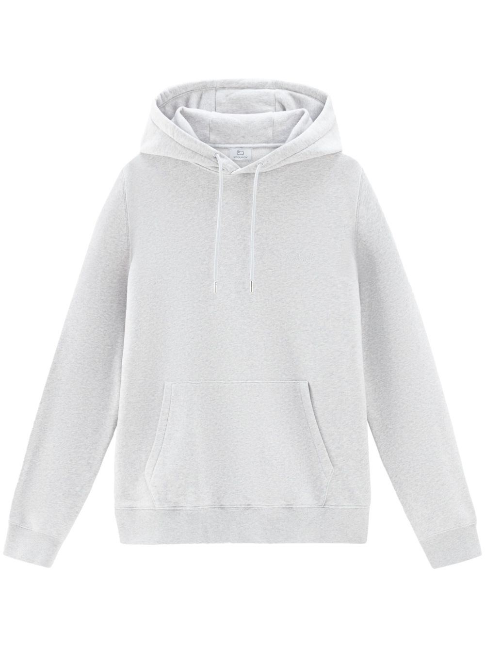 Woolrich logo刺绣棉连帽衫 - 灰色