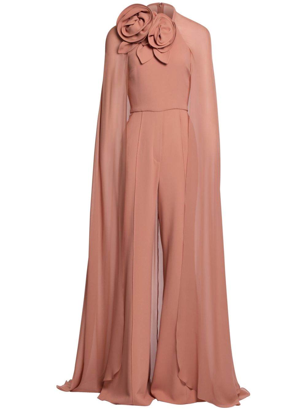 Elie Saab 斗篷设计连体长裤 - 粉色