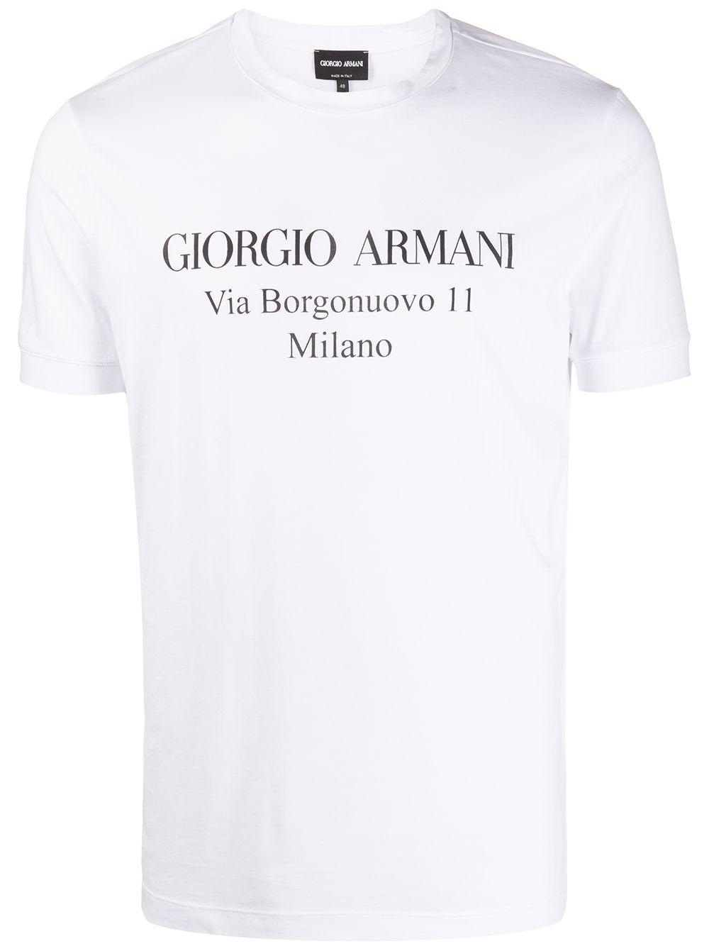 Giorgio Armani logo印花T恤 - 白色