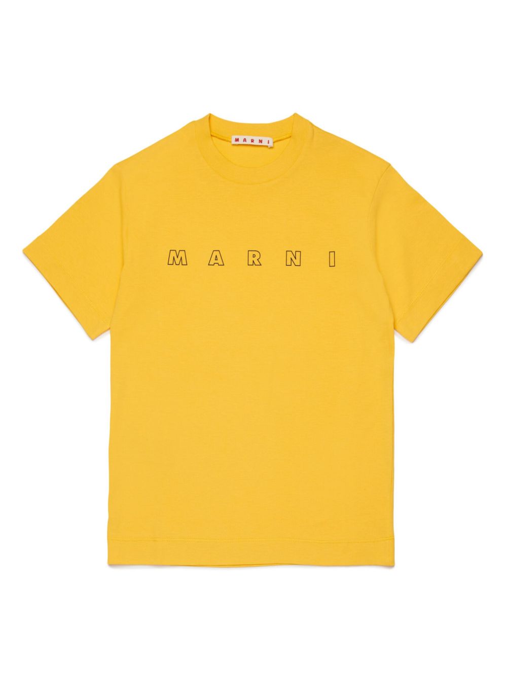 Marni Kids logo印花T恤 - 黄色