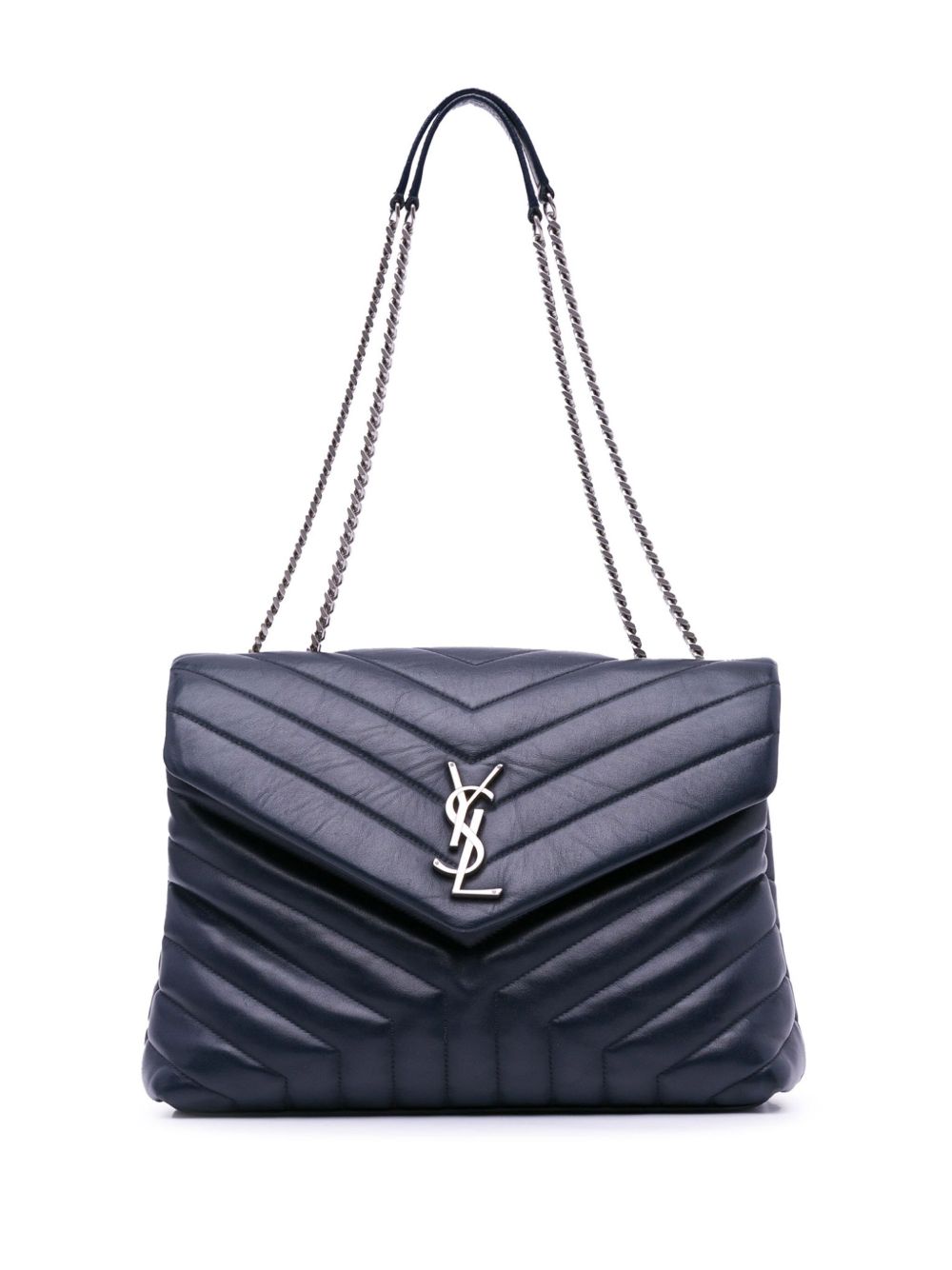 Saint Laurent Pre-Owned Loulou 中号单肩包（2013-2023年典藏款） - 蓝色