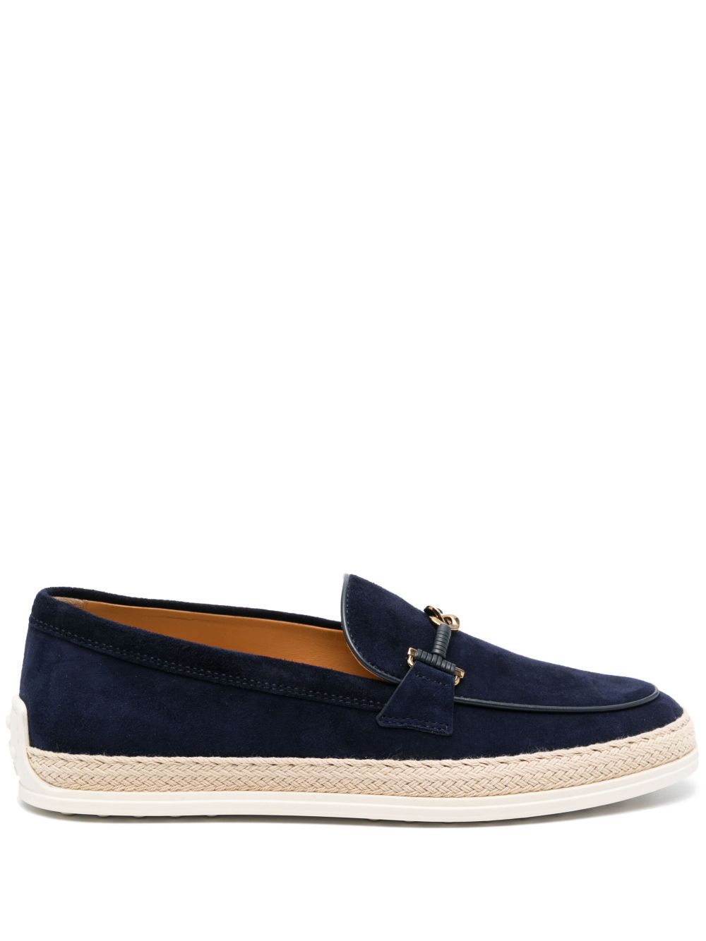 Tod's 拼接绒面皮乐福鞋 - 蓝色