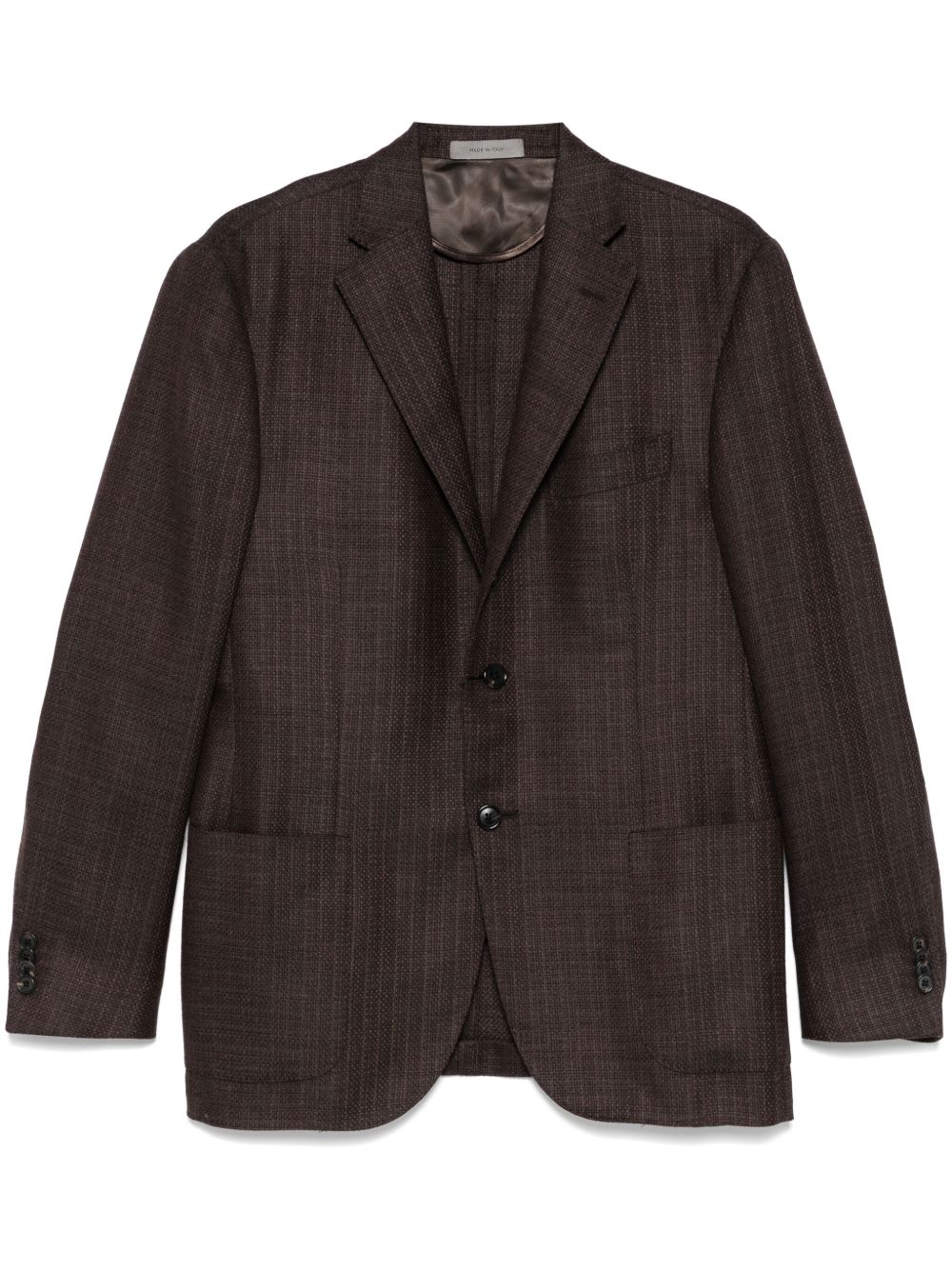 Corneliani 单排扣西装夹克 - 褐色