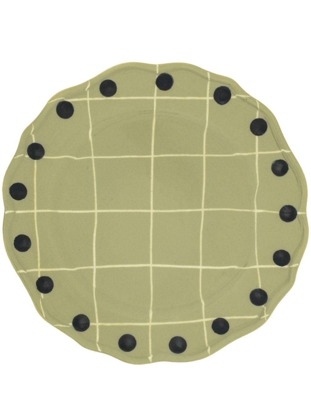 Bitossi Home Pois Rim 陶瓷餐盘（26.5厘米） - 绿色