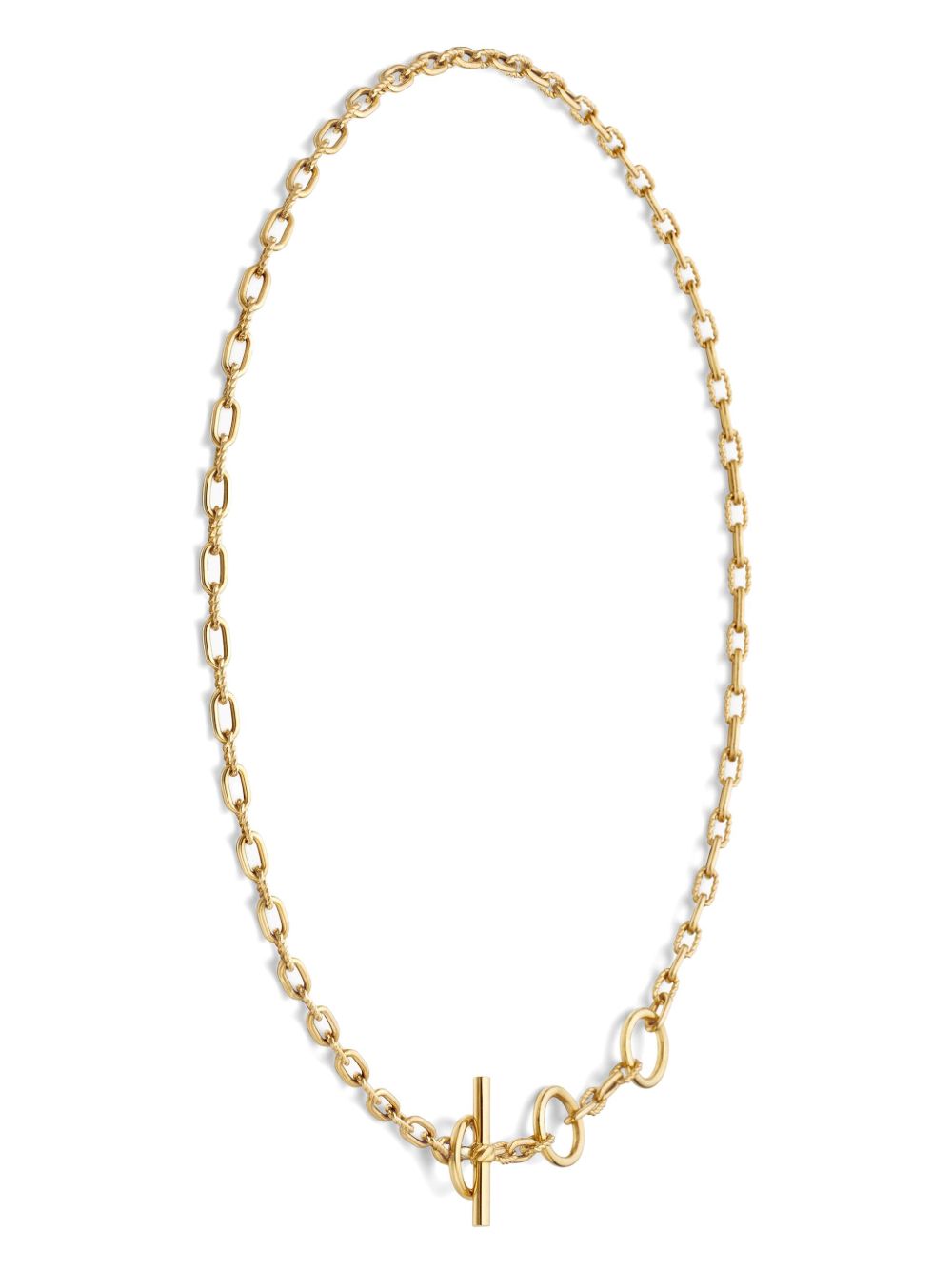 David Yurman 18K黄金 Three Ring Chain 项链 - 金色