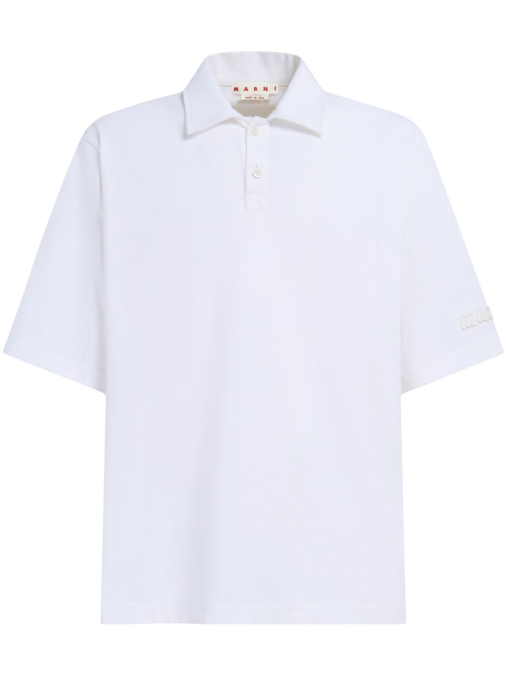 Marni 标贴棉polo衫 - 白色