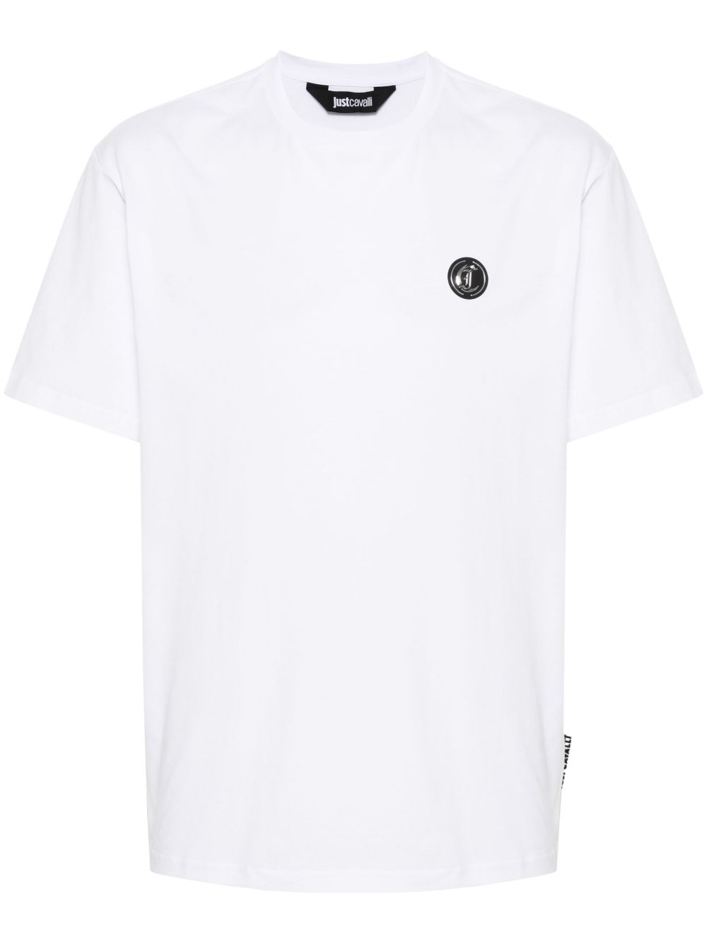 Just Cavalli logo贴花棉T恤 - 白色