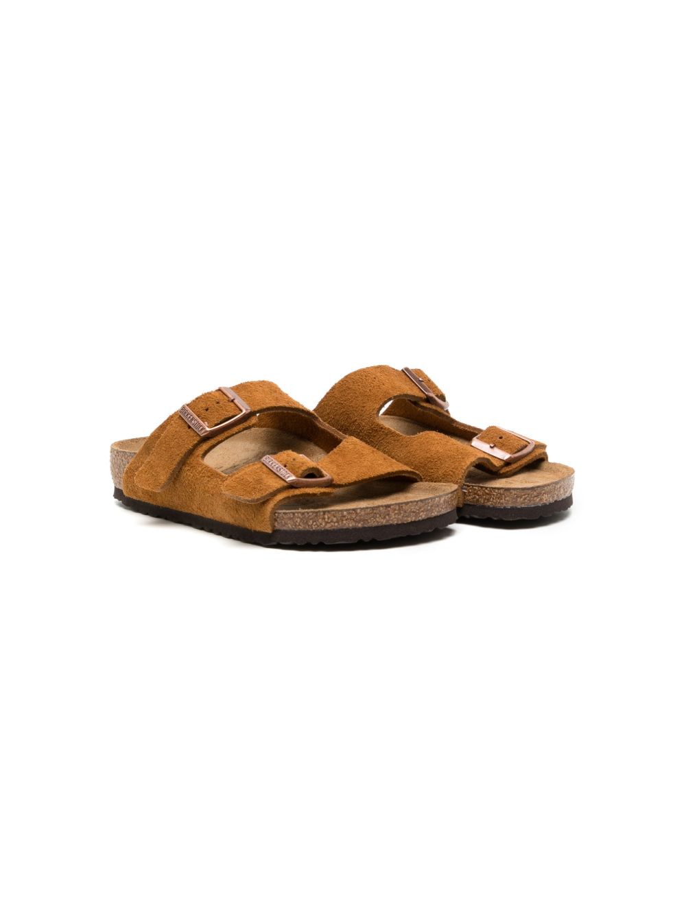 Birkenstock Kids 露趾凉鞋 - 褐色