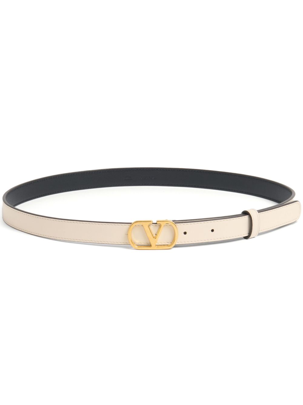 Valentino Garavani VLogo Signature 皮质腰带（20毫米） - 中性色