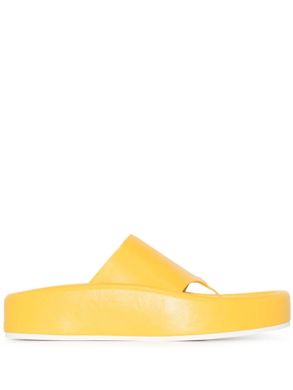 MM6 Maison Margiela 宽袢带人字拖 - 黄色