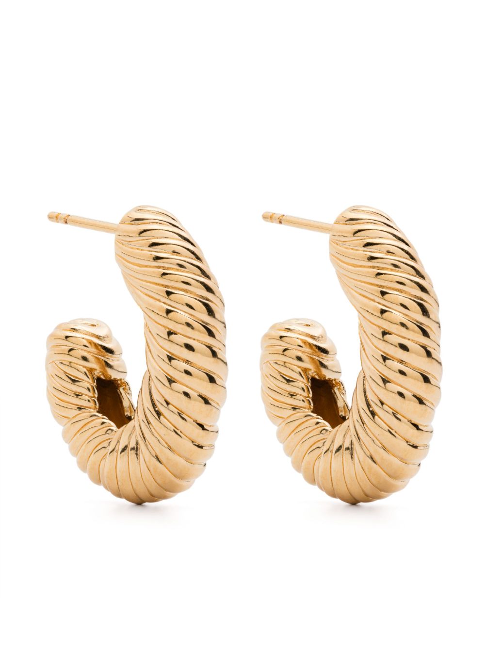 Missoma Wavy Ridge hoops - 金色