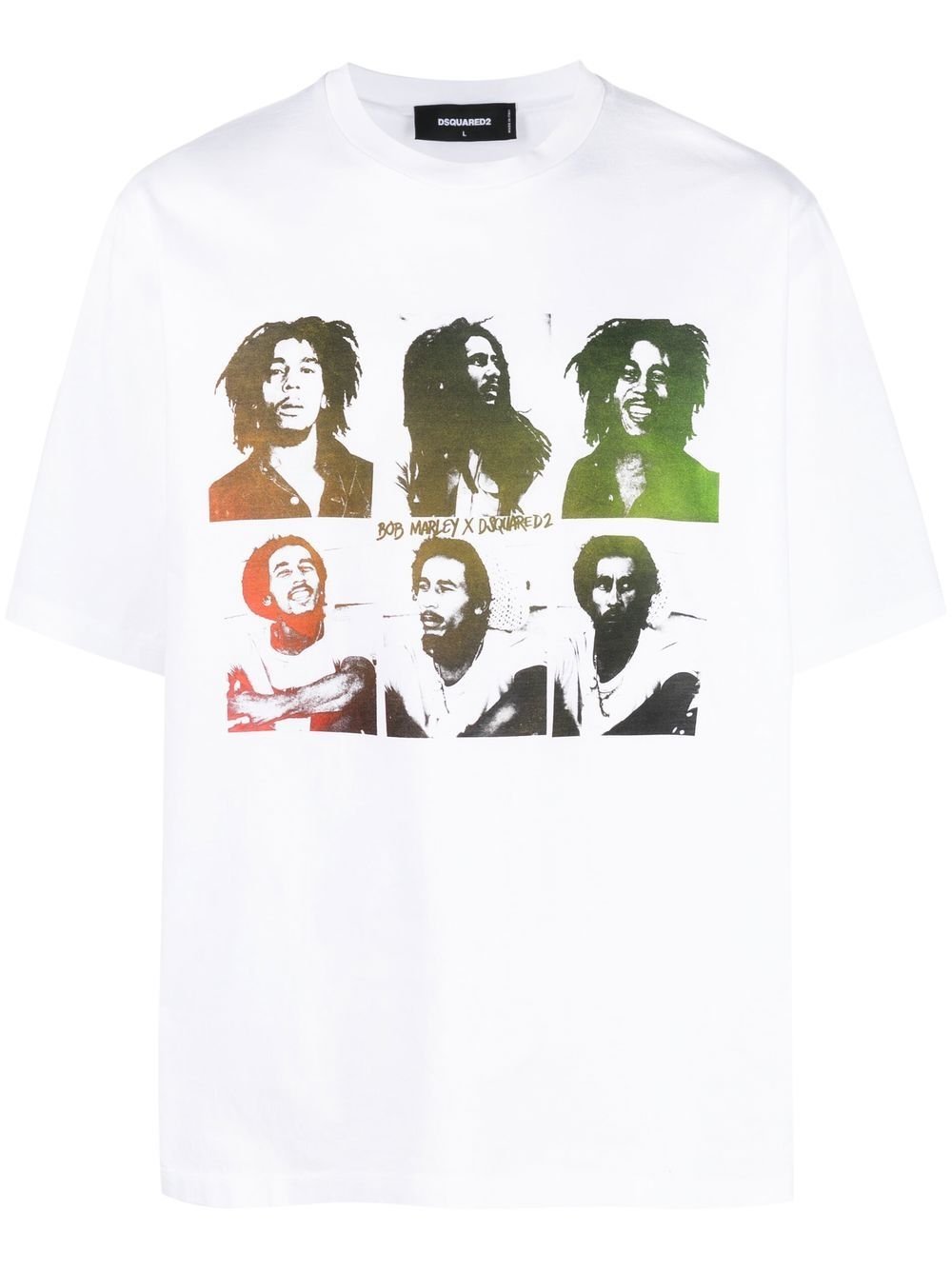 DSQUARED2 Bob Marley 印花T恤 - 白色