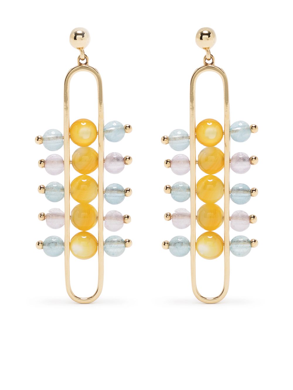 ZEEMOU ZENG Impressioneers Dangle 18K黄金耳环 - 金色