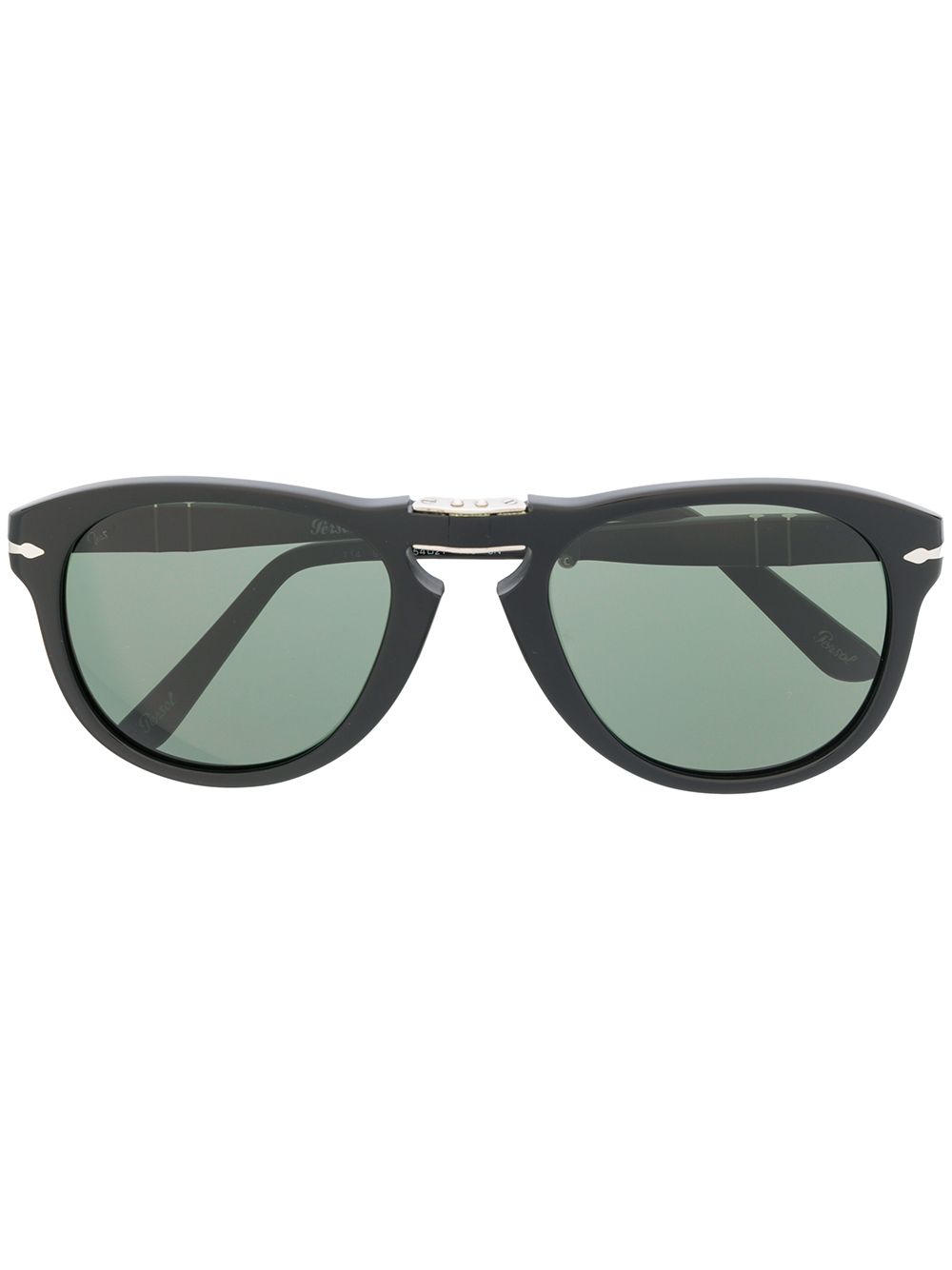 Persol 圆框太阳眼镜 - 黑色