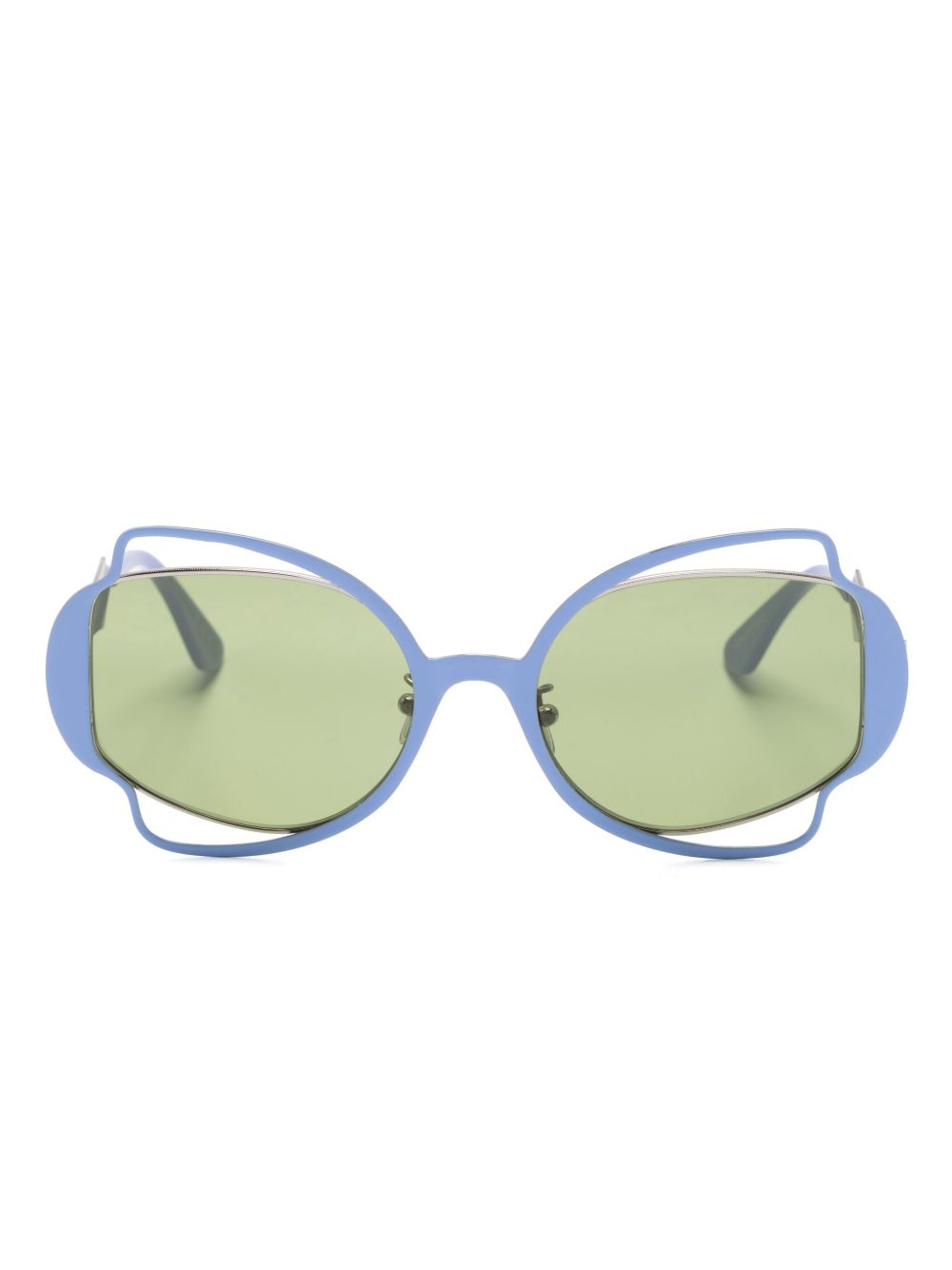 Marni Eyewear Route Of The Sun 超大镜框太阳眼镜 - 紫色