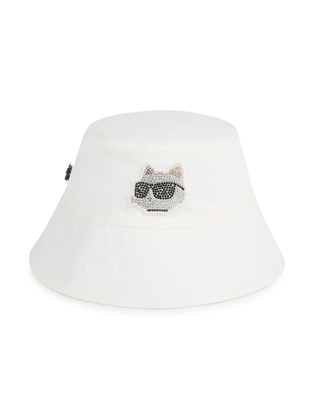 Karl Lagerfeld Kids Choupette 缀饰渔夫帽 - 白色