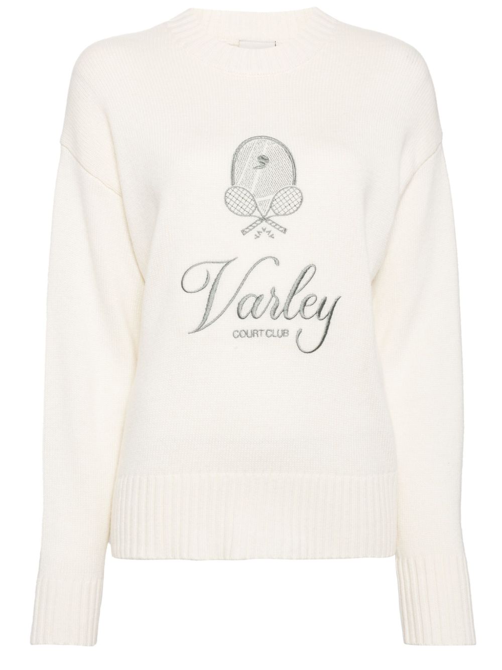Varley Edie logo刺绣毛衣 - 白色