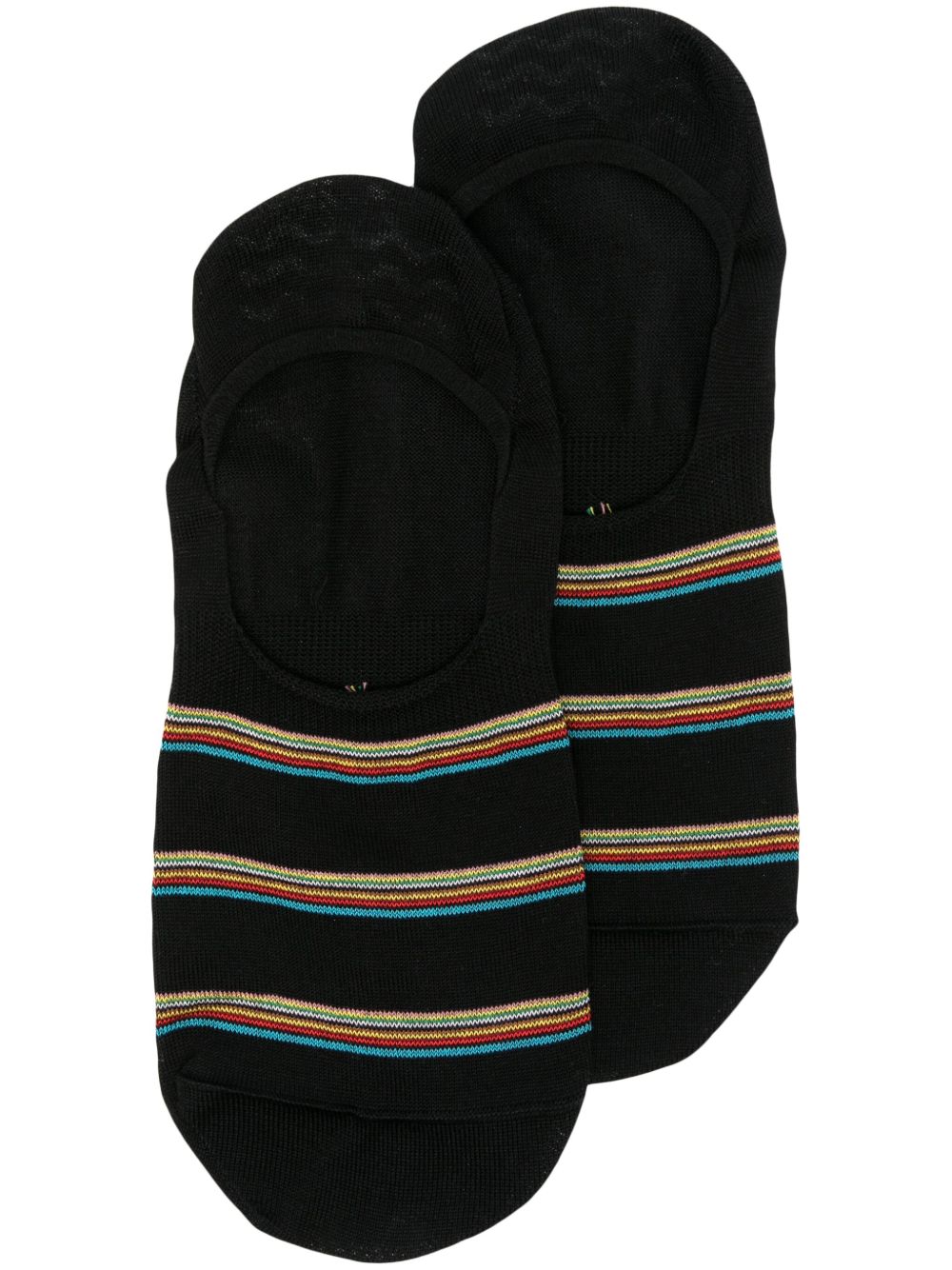 Paul Smith Artist Stripe 棉混纺针织袜 - 黑色