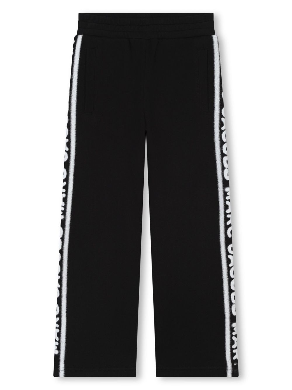 Marc Jacobs Kids logo印花棉长裤 - 黑色