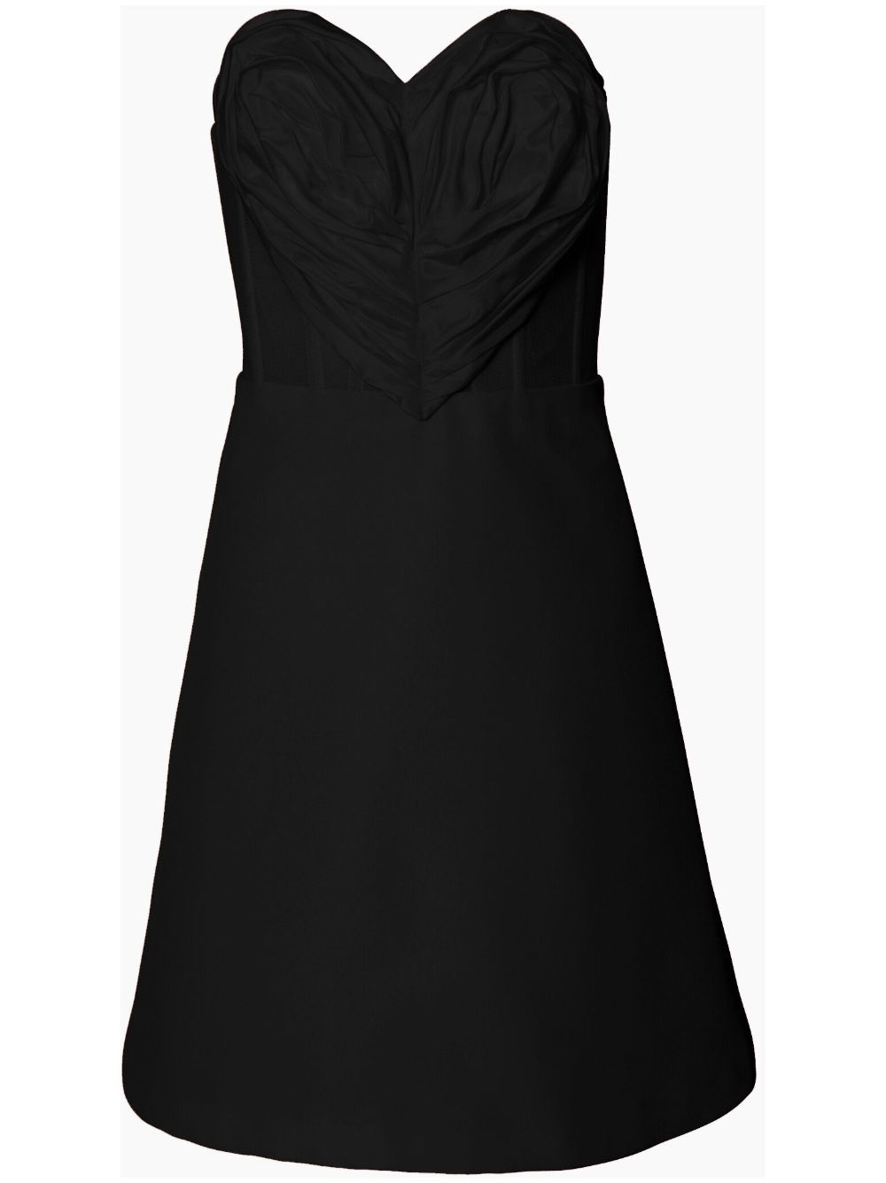 Carolina Herrera 心形贴花紧身胸衣式迷你连衣裙 - 黑色