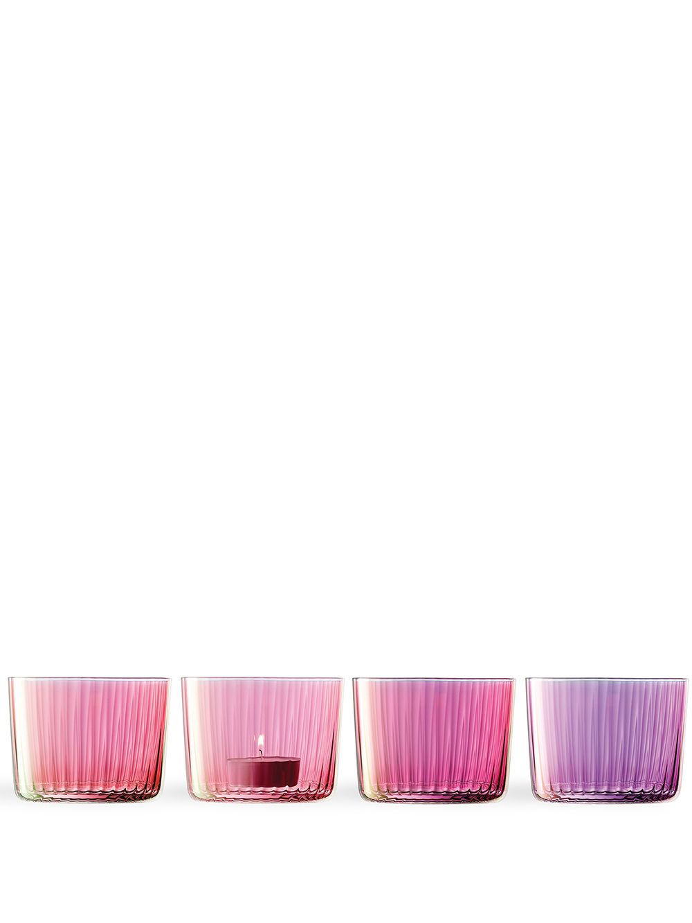 LSA International Gems 茶蜡台套装 - 粉色