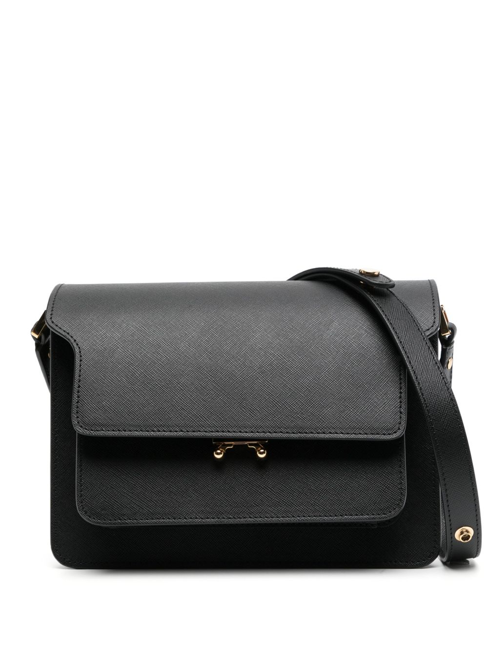 Marni Trunk 中号单肩包 - 黑色