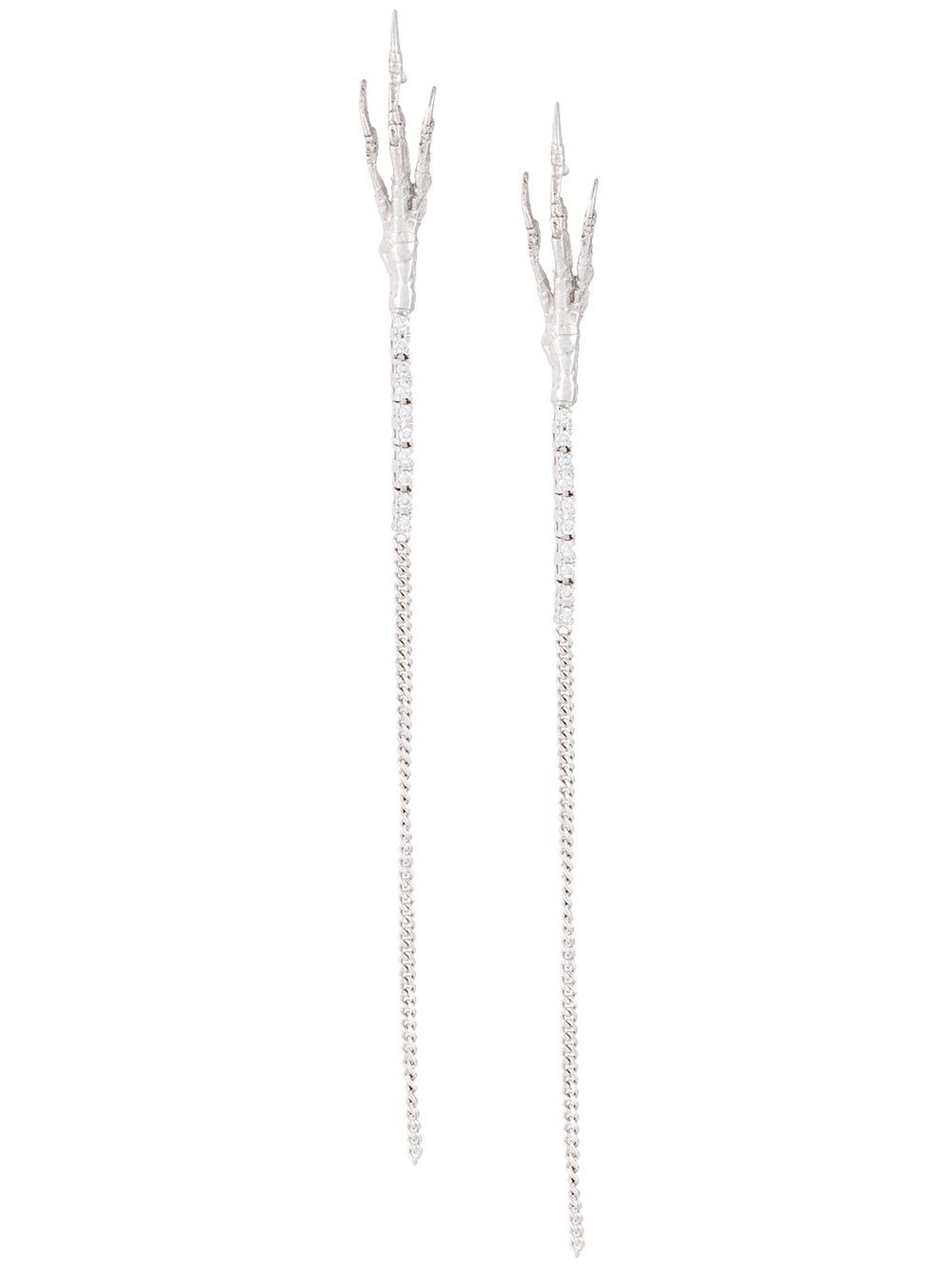 Wouters & Hendrix Gold 'Crow's Claw'钻石耳环 - 金属色