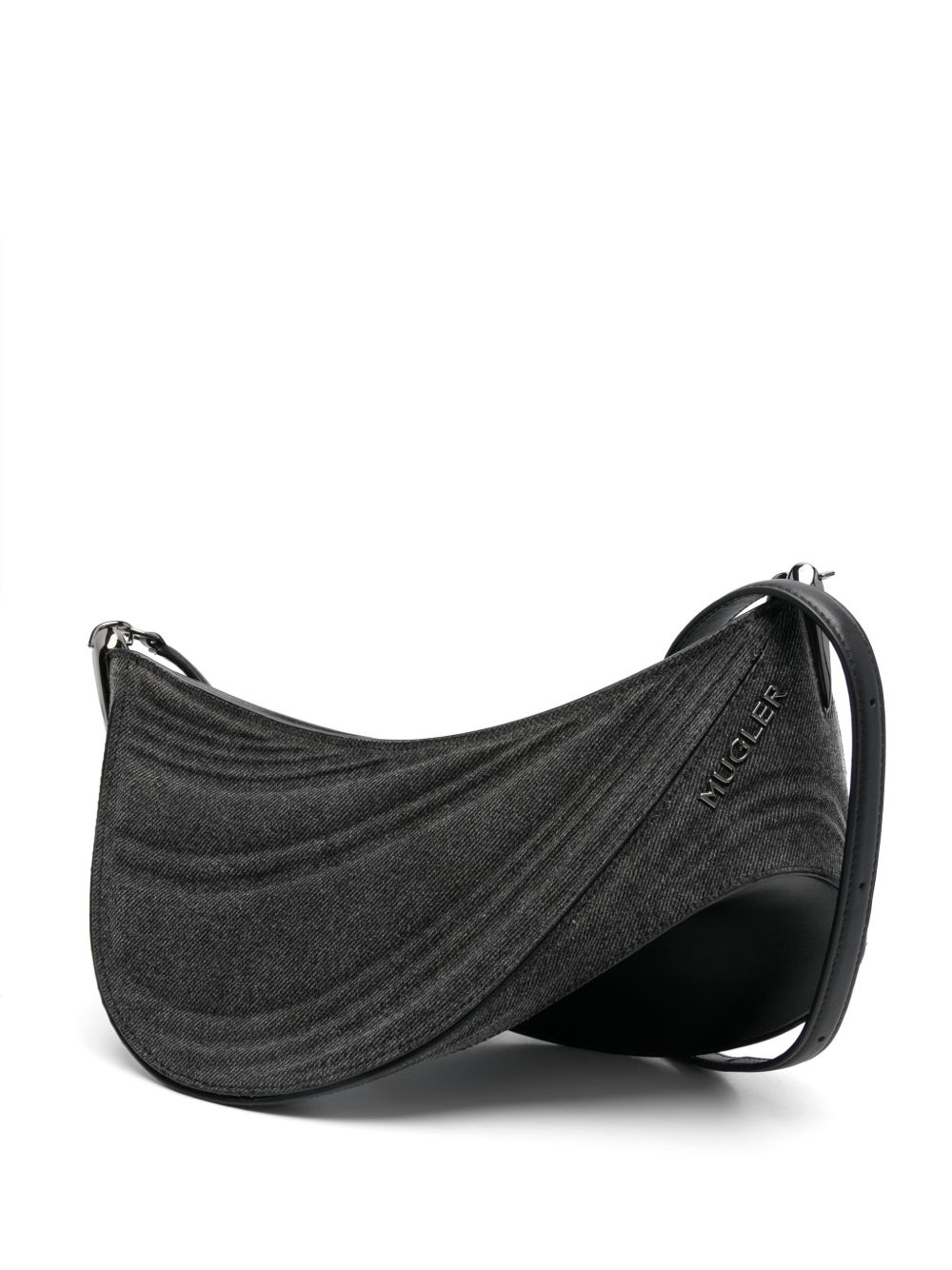 Mugler Spiral Curve 01 中号单肩包 - 灰色