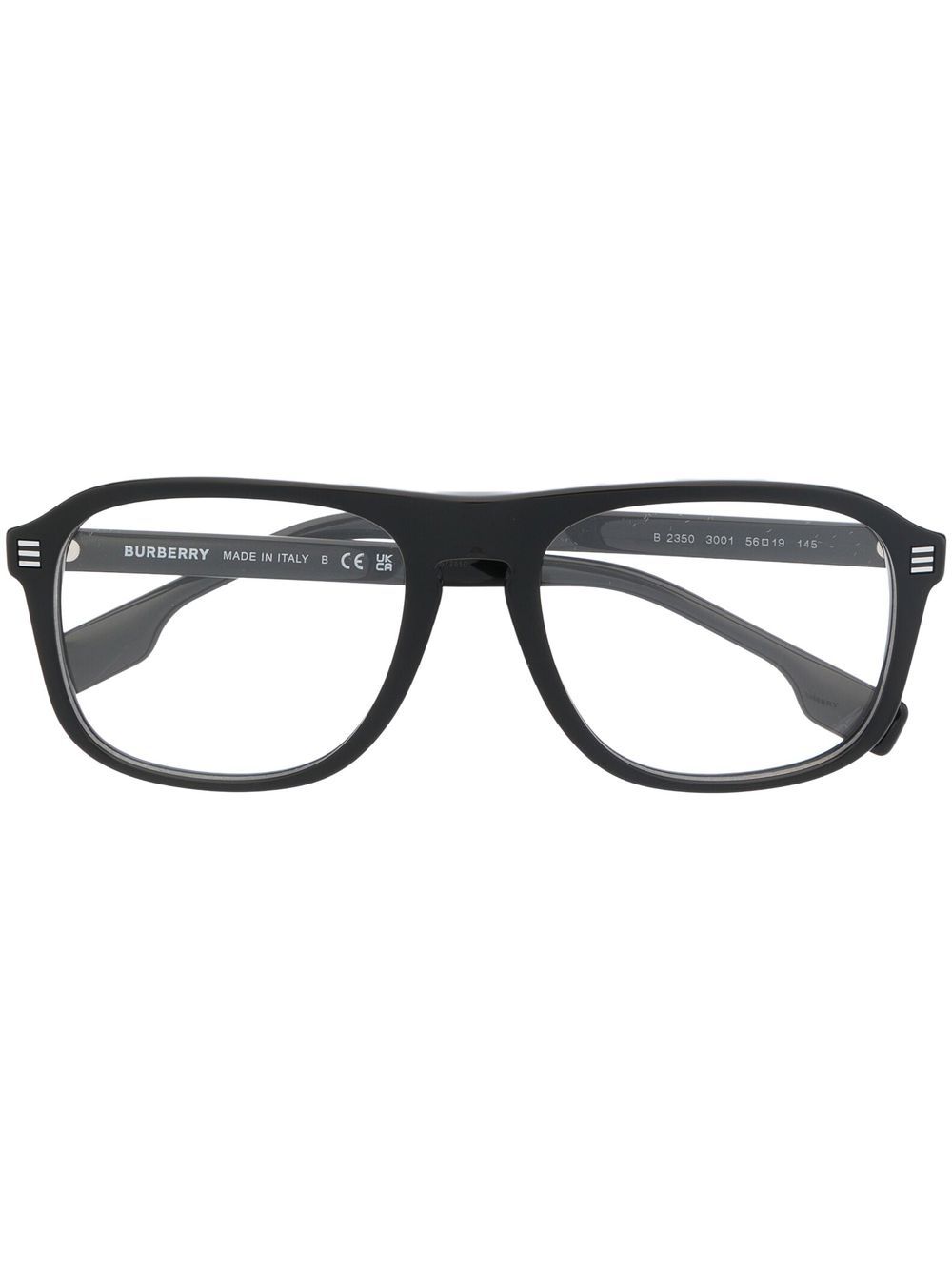 Burberry Eyewear 方框眼镜 - 黑色