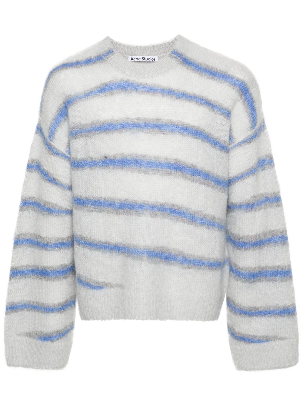 Acne Studios 条纹针织毛衣 - 灰色