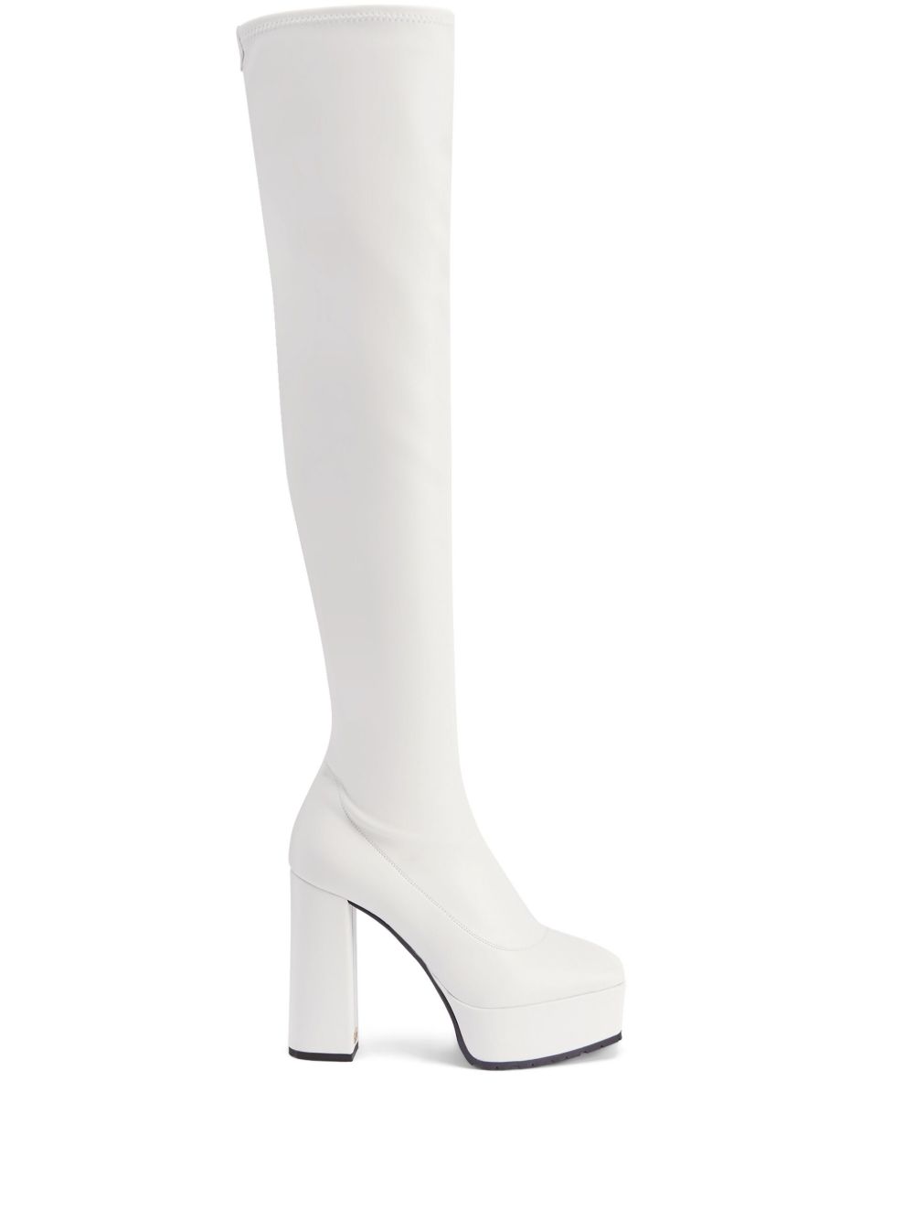Giuseppe Zanotti 水台式高跟过膝靴 - 白色