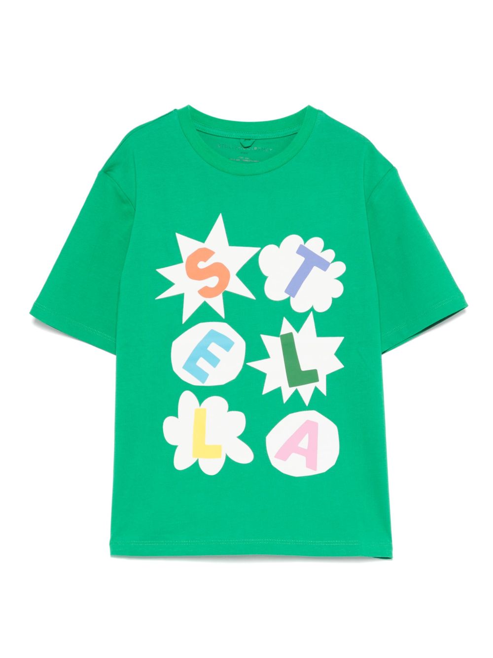 Stella McCartney Kids logo印花T恤 - 绿色