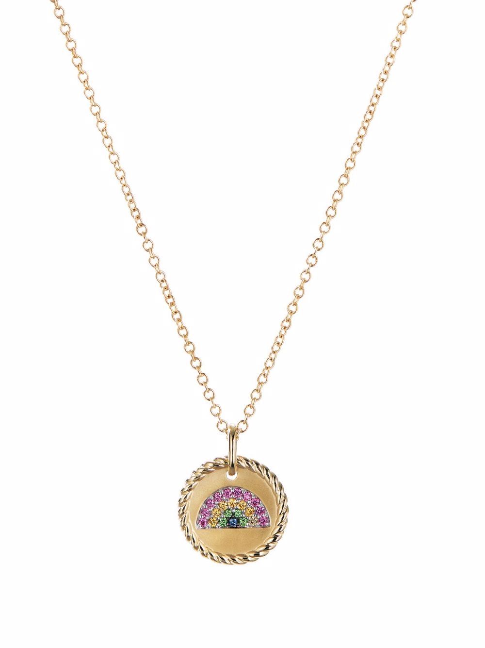 David Yurman Rainbow Collectibl 18K黄金蓝宝石项链 - 金色